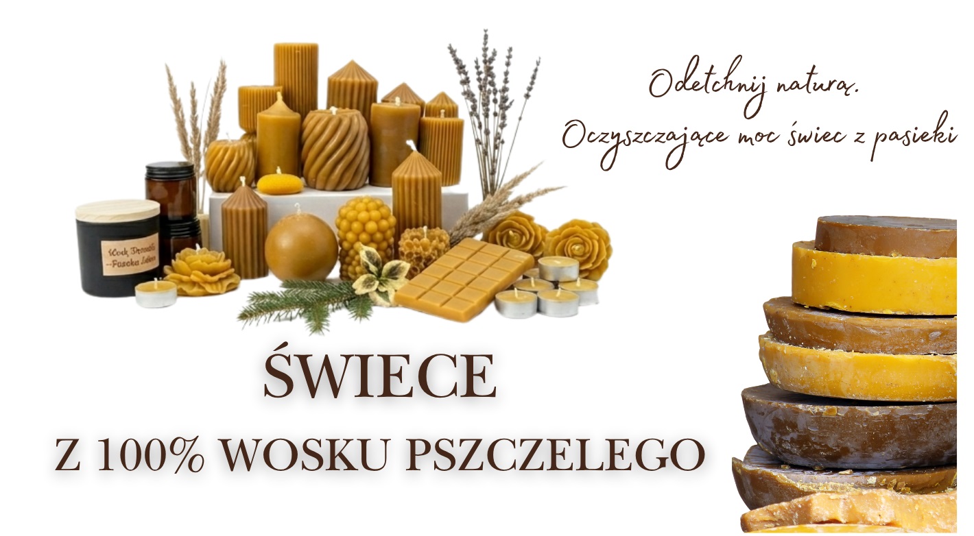 Świece z 100% wosku pszczelego